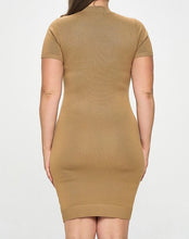 Load image into Gallery viewer, Mock Neck Rib Knit Bodycon Dress
