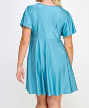 Load image into Gallery viewer, Satin Knit Babydoll Dress
