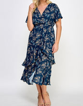 Load image into Gallery viewer, Side Slit Ruffled Midi Dress
