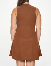 Load image into Gallery viewer, Rib Knit Flare Mini Dress
