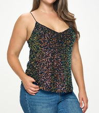 Load image into Gallery viewer, Mesh Sequin Cami Top
