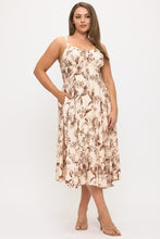 Load image into Gallery viewer, Floral sweetheart neck midi dress
