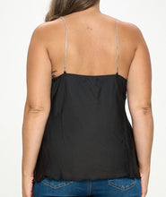 Load image into Gallery viewer, Rhinestone Strap Cowl Neck Cami Top
