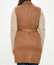 Load image into Gallery viewer, Tie Waist Faux Suede Vest
