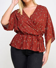 Load image into Gallery viewer, Floral Print Peplum Top

