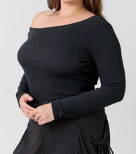 Load image into Gallery viewer, Solid off shoulder long sleeve top
