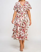 Load image into Gallery viewer, Floral Print Ruffled Midi Dress

