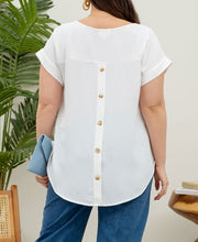 Load image into Gallery viewer, Back Buttoned Short Sleeve Top
