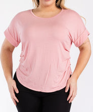 Load image into Gallery viewer, Ruched Side Short Sleeve Top
