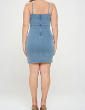 Load image into Gallery viewer, Denim Bustier Mini Dress
