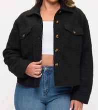 Load image into Gallery viewer, Poly Boucle Button Down Shacket
