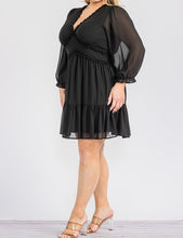 Load image into Gallery viewer, Ruffle Trim Fit and Flare Dress
