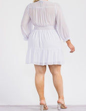 Load image into Gallery viewer, Ruffle Trim Fit and Flare Dress
