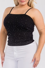 Load image into Gallery viewer, Rhinestone Studded Seamless Cami Top
