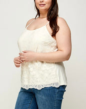 Load image into Gallery viewer, Embroidered mesh cami top
