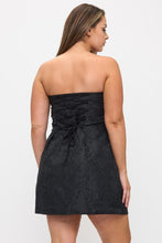 Load image into Gallery viewer, Strapless jacquard mini dress
