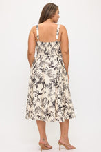 Load image into Gallery viewer, Floral sweetheart neck midi dress
