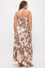Load image into Gallery viewer, Tropical print tiered maxi dress
