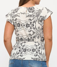 Load image into Gallery viewer, Floral print flutter sleeve top
