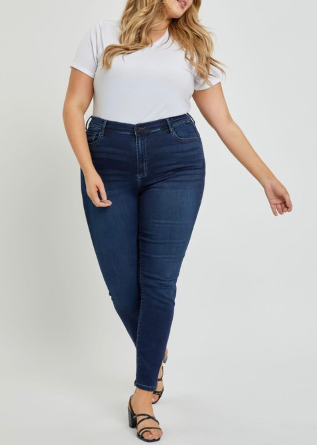 High Rise Ankle Skinny Jeans