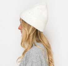 Load image into Gallery viewer, Rhinestone studded knit beanie hat
