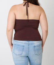 Load image into Gallery viewer, Halter Cowl Neck Draped Top
