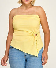 Load image into Gallery viewer, Textured One Shoulder Ring Tube Top
