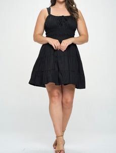 Tiered sleeveless mini dress