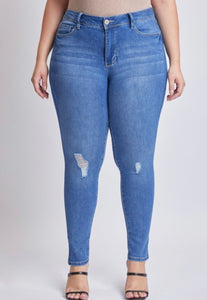 High rise stretchy skinny jeans