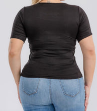 Load image into Gallery viewer, Solid square neckline short sleeve top
