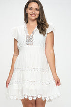 Load image into Gallery viewer, Crochet Lace Trim Dress
