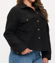 Load image into Gallery viewer, Poly Boucle Button Down Shacket
