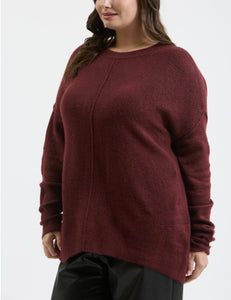 Crew neck knit sweater top