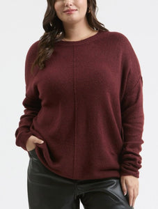 Crew neck knit sweater top