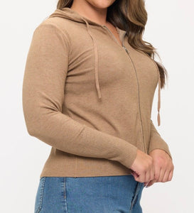 Long sleeve zip up hoodie