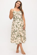 Load image into Gallery viewer, Floral sweetheart neck midi dress
