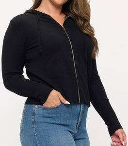 Long sleeve zip up hoodie