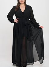 Load image into Gallery viewer, Front Slit Chiffon Maxi Dress
