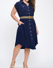 Load image into Gallery viewer, Button up midi dress

