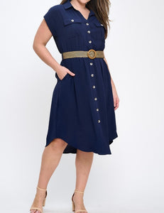 Button up midi dress