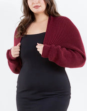 Load image into Gallery viewer, Cropped shrug knit cardigan
