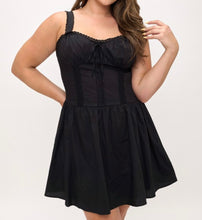 Load image into Gallery viewer, Poplin corset mini dress
