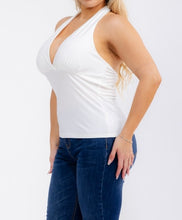 Load image into Gallery viewer, V Neck Solid Halter Top
