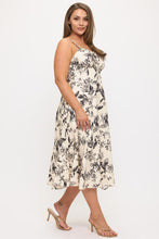 Load image into Gallery viewer, Floral sweetheart neck midi dress
