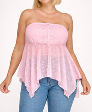Load image into Gallery viewer, Lace Handkerchief Hem Top
