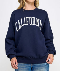 California Embroidery Sweatshirt Top