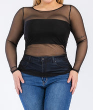 Load image into Gallery viewer, Mesh Long Sleeve Tube Top
