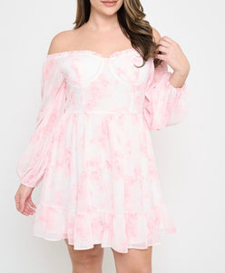 Floral chiffon dress