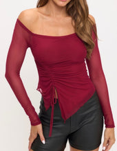 Load image into Gallery viewer, Off Shoulder Mesh Top
