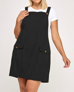 Corduroy overall dress